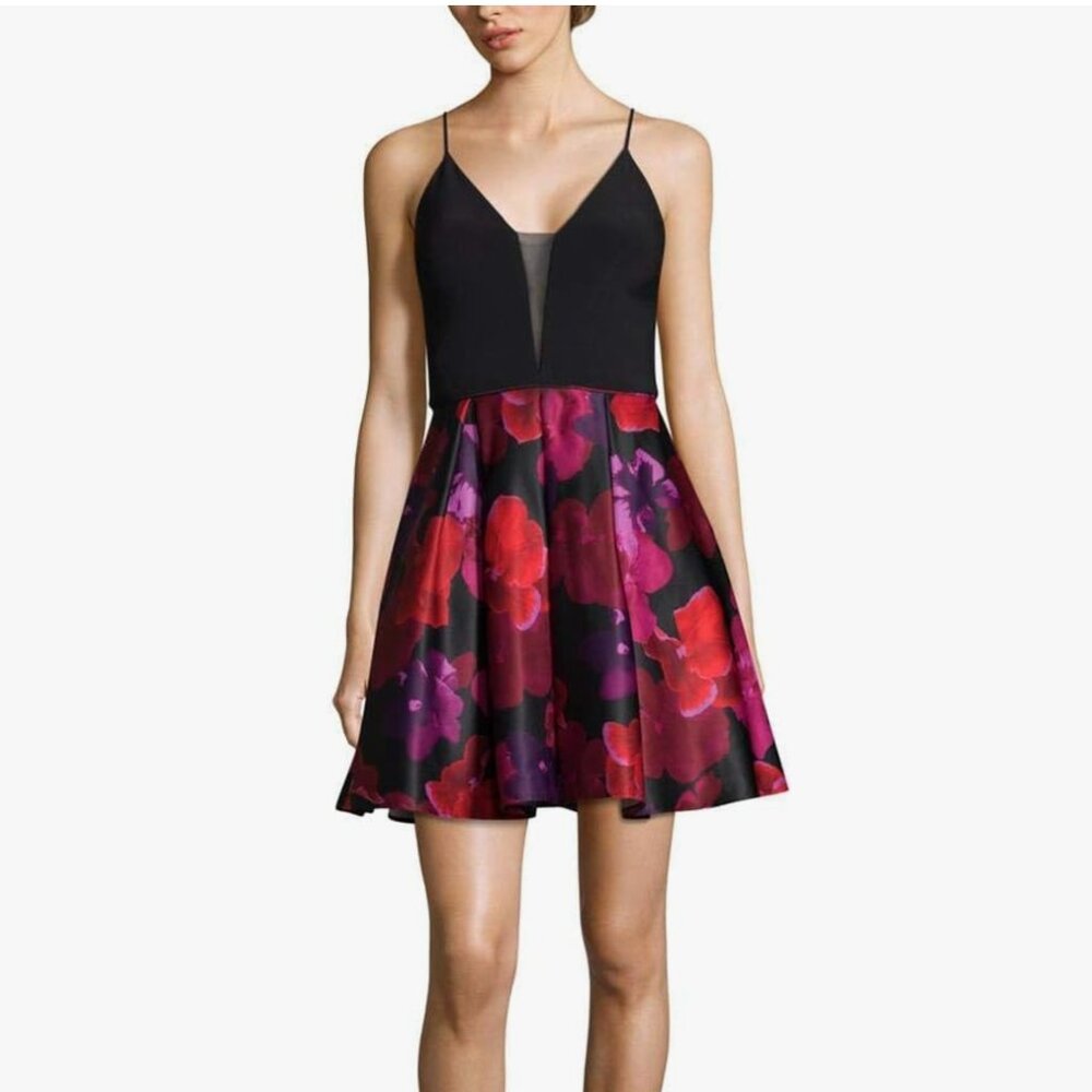 Betsey Adam Floral Cocktail Dress Size 8